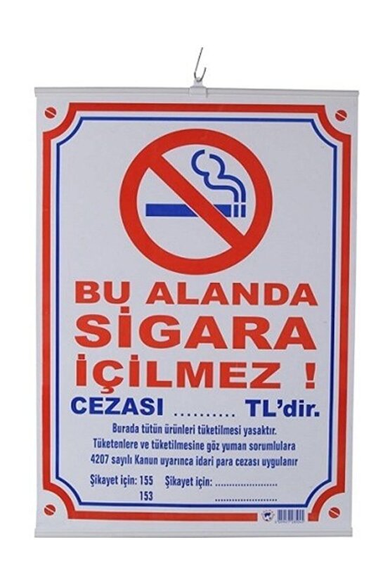 Sigara İçilmez Çıtalı 50*70 cm