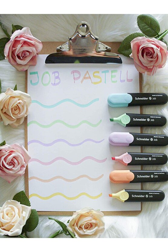 Job 150 Pastel Fosforlu Kalem 6lı Set