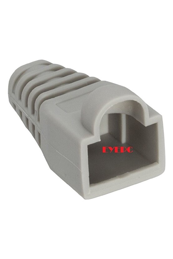 100 Tane Rj 45 Kılıf Boot Gri Cat6 Cat5 Kablo Ucu Kılıfı Kap