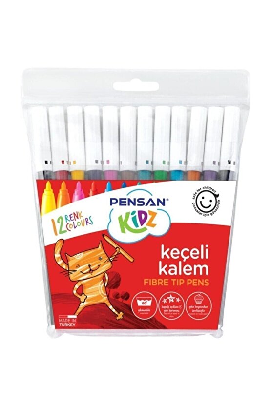 Kidz Keçeli Boya Kalemi 12 Renk