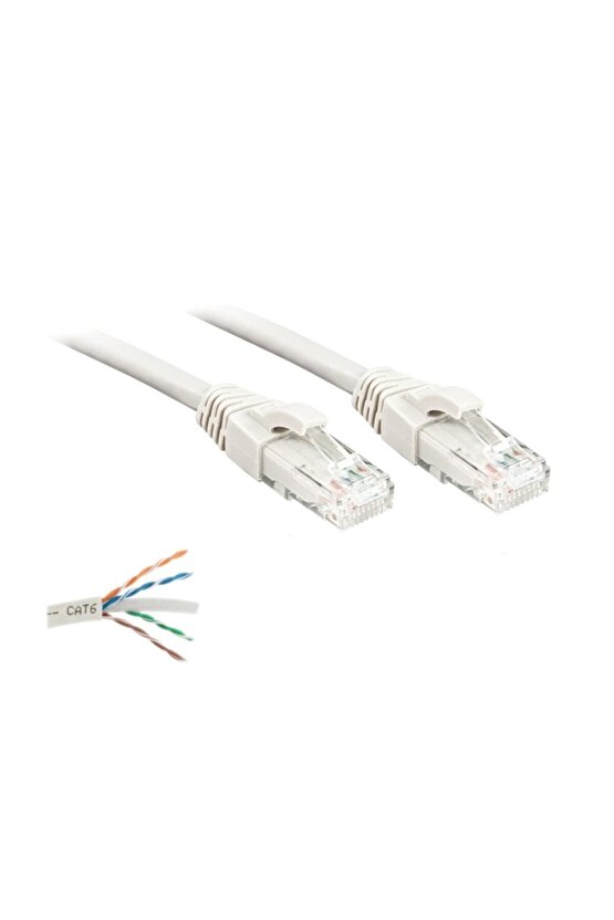 Cat6 Kablo 20 Metre Bakır Telli Datainternetmodemethernet Kablosu