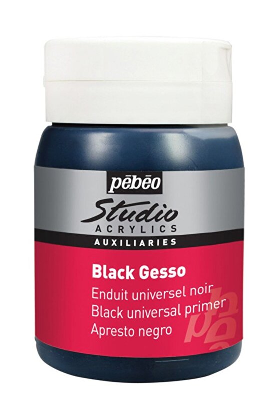 Akrilik Siyah Gesso Studio Astar Boya - 500ml