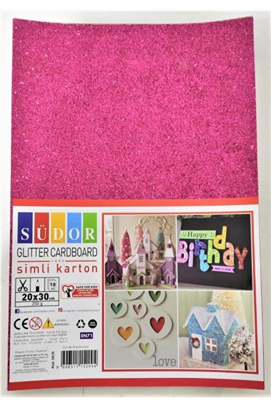 Simli Karton 20x30 Cm 10 Renk 250 G