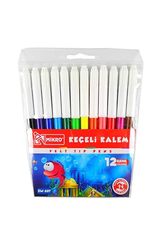 Keçeli Kalem 12 Renk