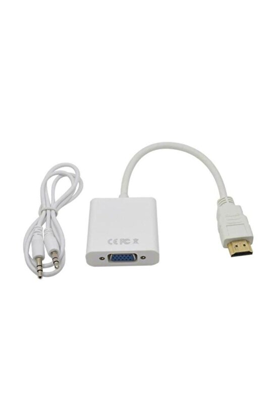 Hdmi To Vga Kablo Çevirici Dönüştürücü Ses Destekli Hdmı