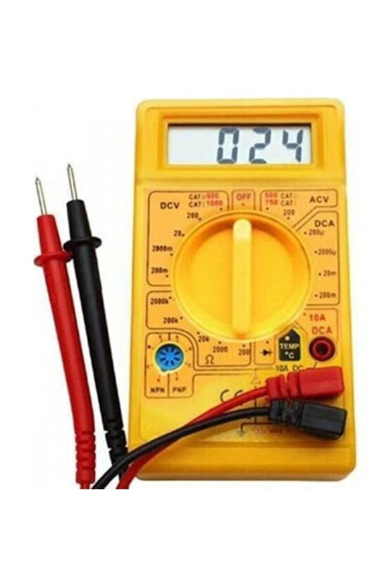 Digital Ölçü Aleti Multimeter Buzzerli Avometre(877).