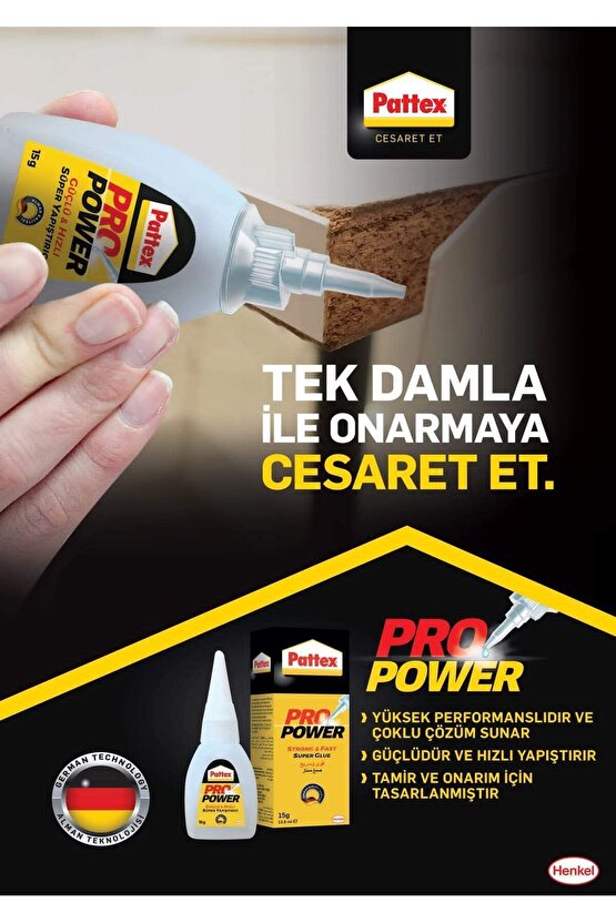 Pattex Pro Power Güçlü Hızlı Süper Japon Yapıştırıcı Metal,deri,ahşap,kauçuk,plastik,yapıştırıcı