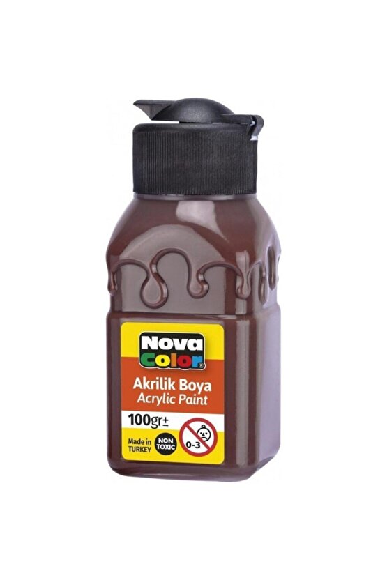 Akrilik Boya Şişe 100 Cc Kahve Nc-2016