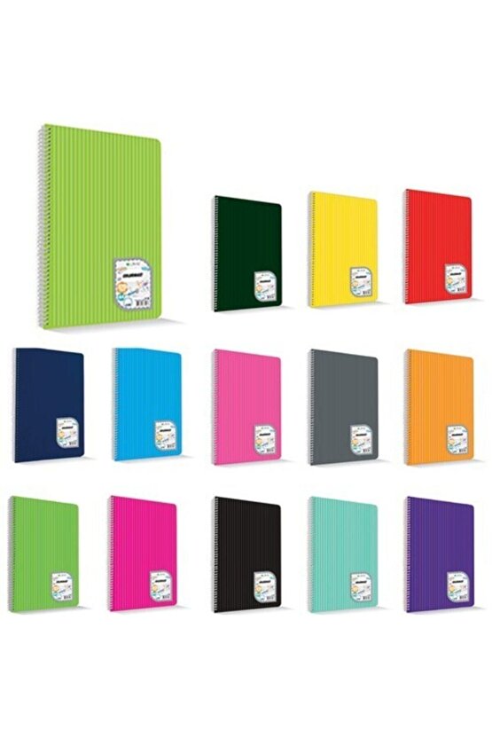 Uni Note Colormaxi A4 Spiralli Defter Plastik Kapak 120 Yaprak Çizgili 1201 (6 LI PAKET) T.d