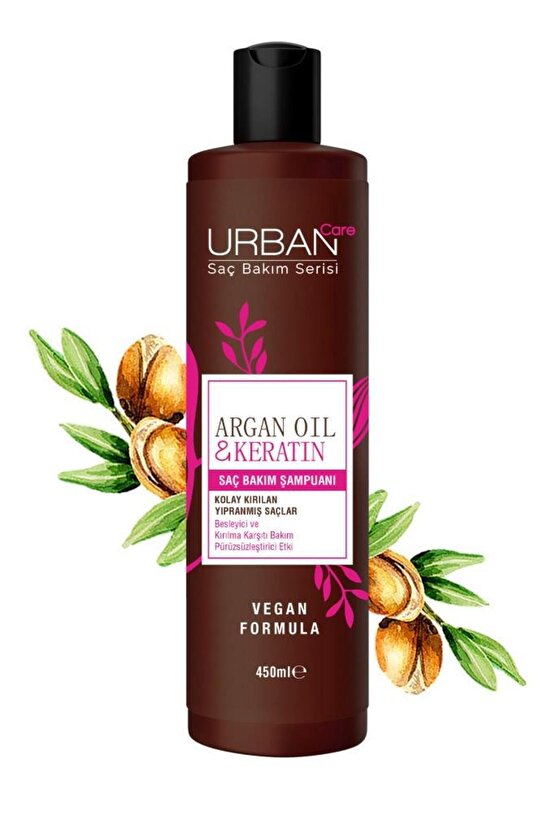 Argan Yağı Kolay Kırılan Yıpranmış Saçlara Özel Saç Bakım Şampuanı-vegan-450 Ml