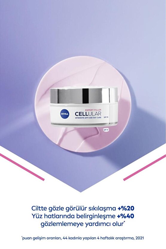 Cellular Expert Filler Yoğun Yaşlanma Karşıtı Gündüz Bakım Yüz Kremi 50ml, Spf15, Hyaluronik Asit