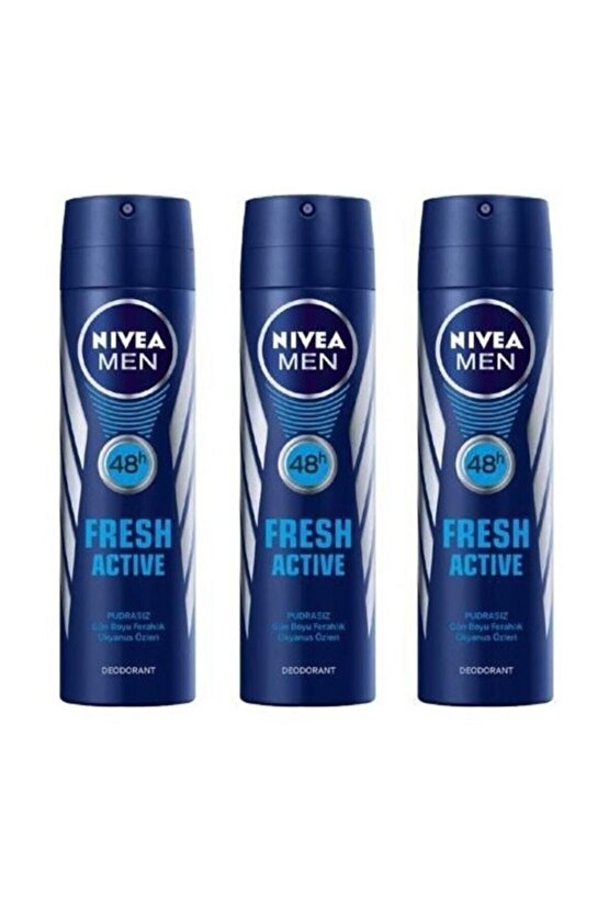 Men Deodorant Fresh Active 3 X 150 Ml