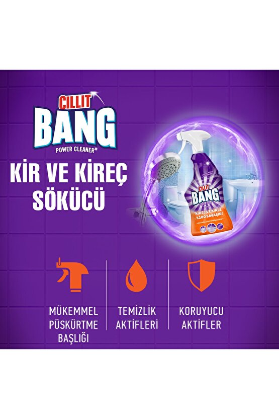 Banyo Temizleyici Kir, Kireç Ve Derz Arası Temizleyici Sprey 750 ml