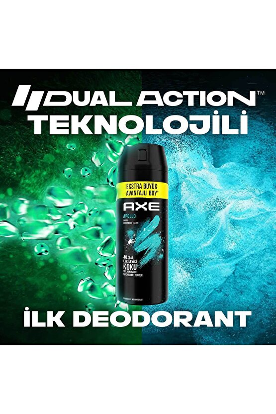 Erkek Sprey Deodorant Apollo 48 Saat Etkileyici Koku 200 ml X3