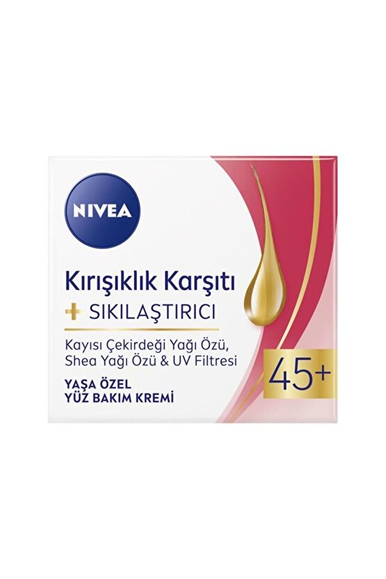 Yaşa Özel Kırışıklık Karşıtı Yüz Bakım Kremi 50ml, Sıkılaştırıcı, Kaz Ayağı Kırışıklığı Giderici