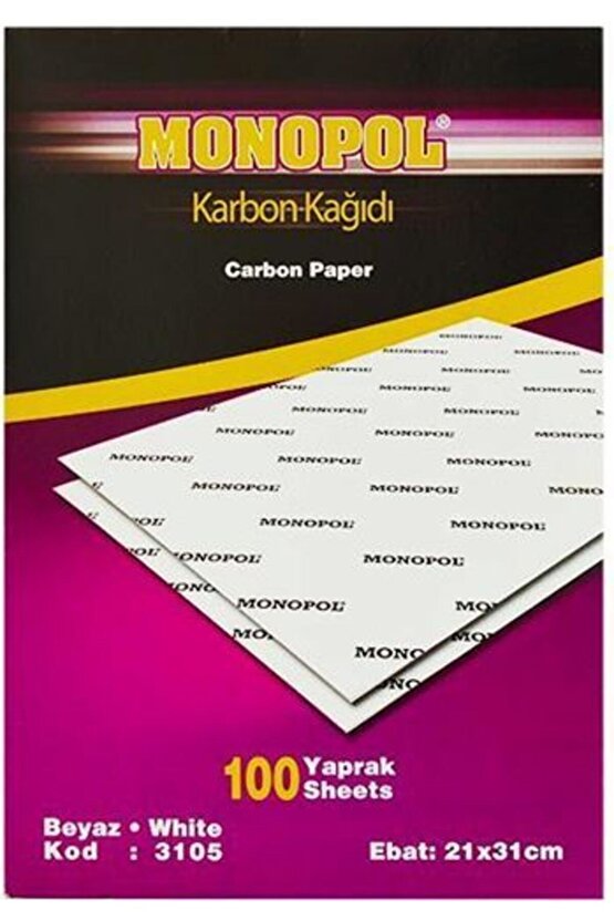 A4 Karbon Kağıdı Beyaz (5 Li Paket)