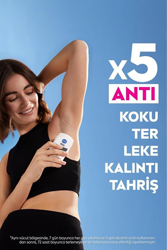 Kadın Stick Deodorant Black&white Invisible Clear 50ml, 72 Saat Anti-perspirant Ter Koruması