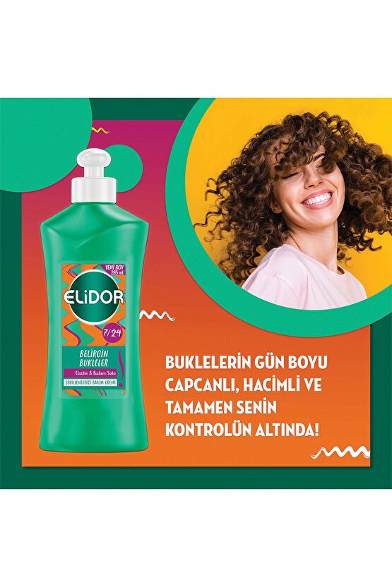 7 24 Şekillendirici Saç Bakım Kremi Belirgin Bukleler Elastin Badem Sütü 265 ml