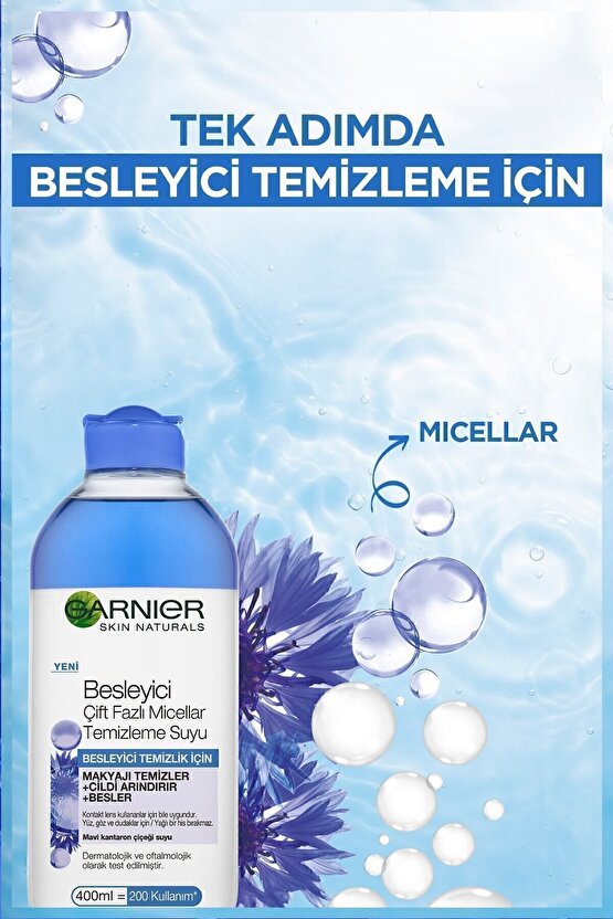 Besleyici Çift Fazlı Micellar Makyaj Temizleme Suyu 400 ml