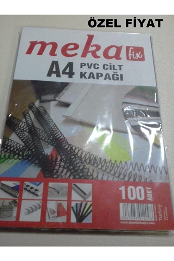 Meka-fix A4 Pvc Şeffaf Cilt Kapağı