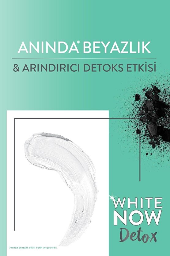 Diş Macunu White Now Detox Anında Beyazlık Kil Minerali Aktif Karbon 75 ml