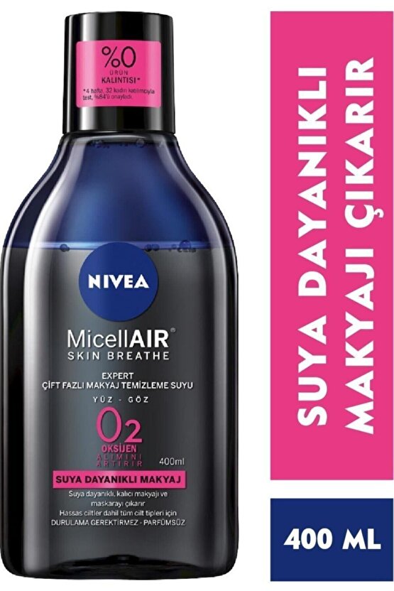 Micellar Expert Çift Fazlı Suya Dayanıklı Makyaj Temizleme Suyu 400 ml