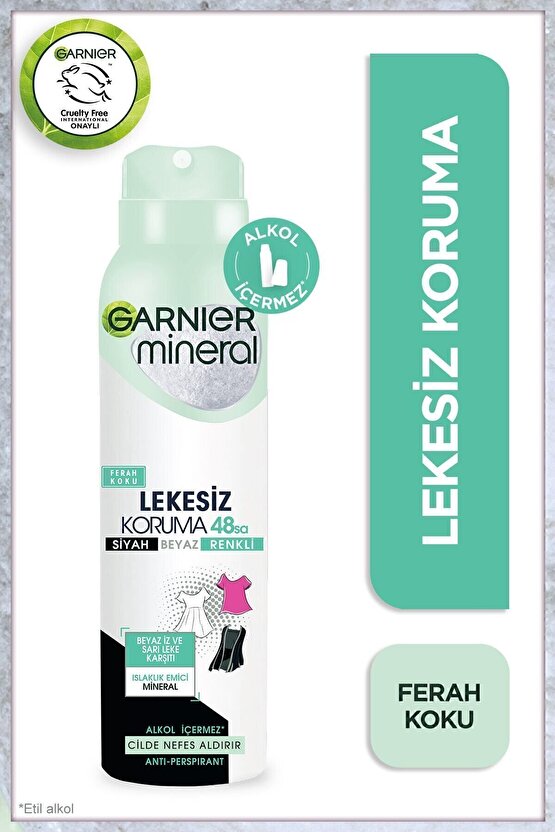 Mineral Lekesiz Koruma Ferah Koku Sprey Spray Deodorant 3lü Set