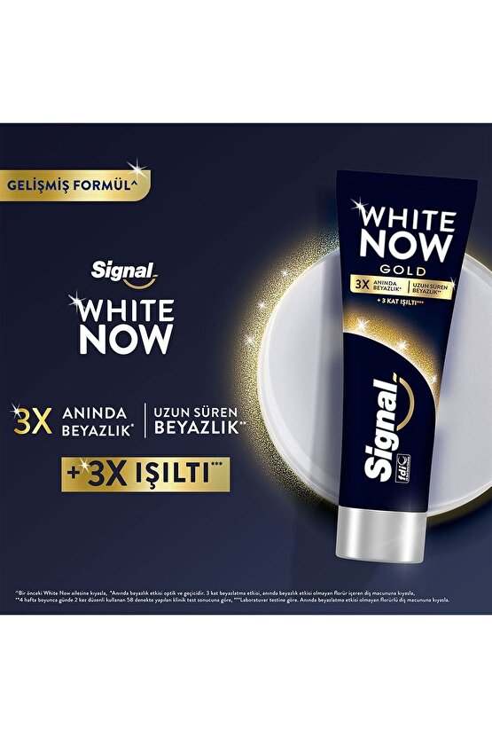 White Now Gold Beyazlatıcı Işıltı Diş Macunu 75ml X4