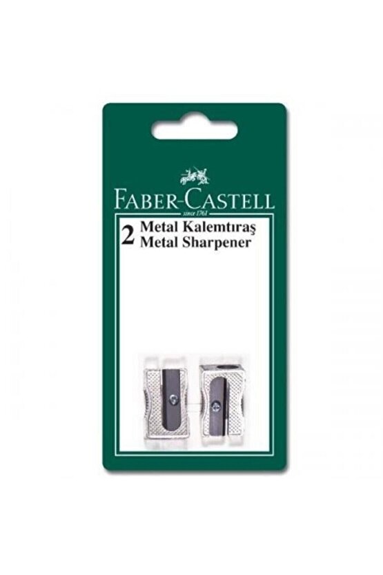 Faber-castell 2 Metal Kalemtras Yedekli