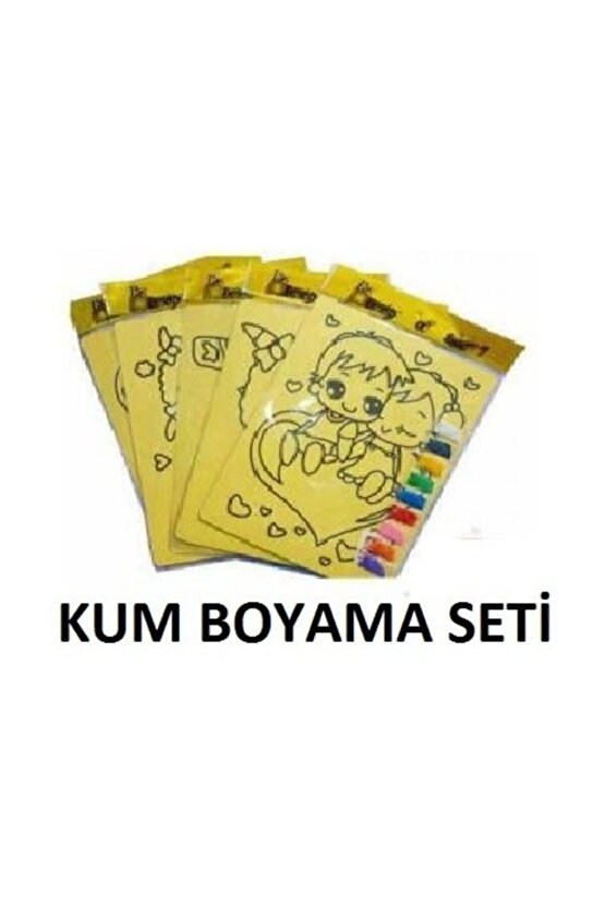 Kum Boyama Seti  5 Adet Birden A4 Boyut