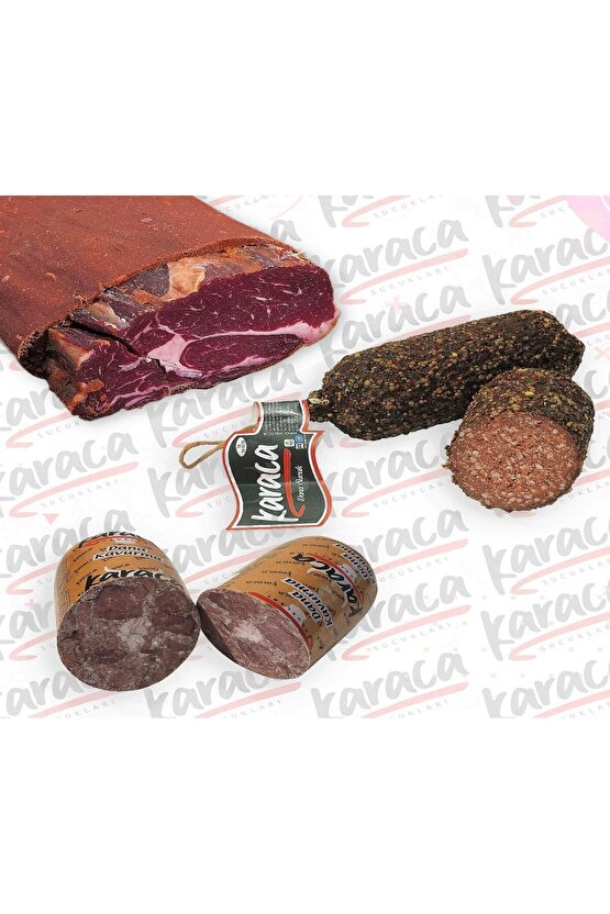 Osmanlı Sucuk 500 Gr Antrikot Çemensiz Pastırma 500 Gr Blok Dana Kavurma 500 Gr