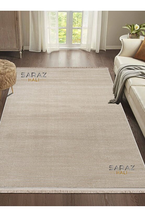 Parma Düz Vizon Model Dokuma Halı Kilim Yolluk Salon Halısı Modern Dokuma