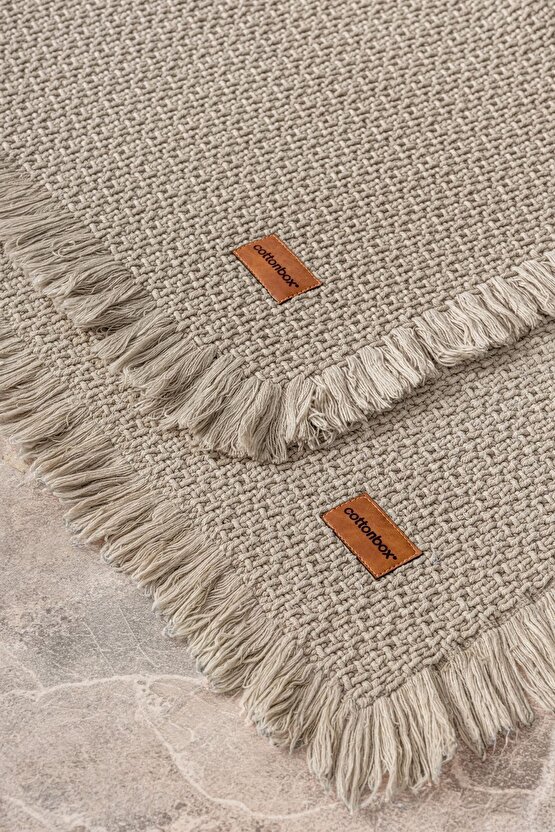 Bath Rug Set Bej 2li 75x125 60x90