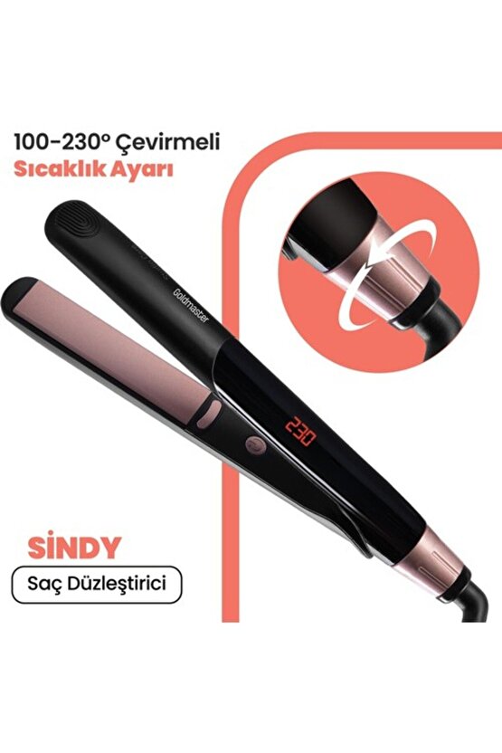 Sindy Dijital Seramik Keratin Ince Plakalı Saç Düzleştirici Ve Şekillendirici In6144