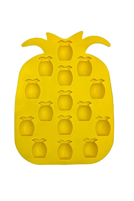 Ananas Silikon Buz Ve Çikolata Kalıbı Sarı