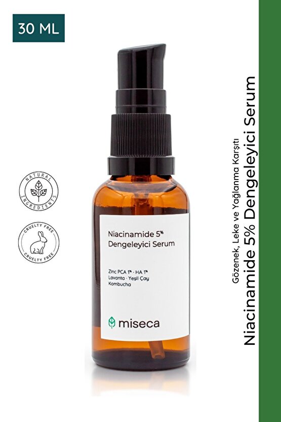 Niacinamide 5% Dengeleyici Serum 30 ml %1 Çinko Leke Ve Gözenek Karşıtı