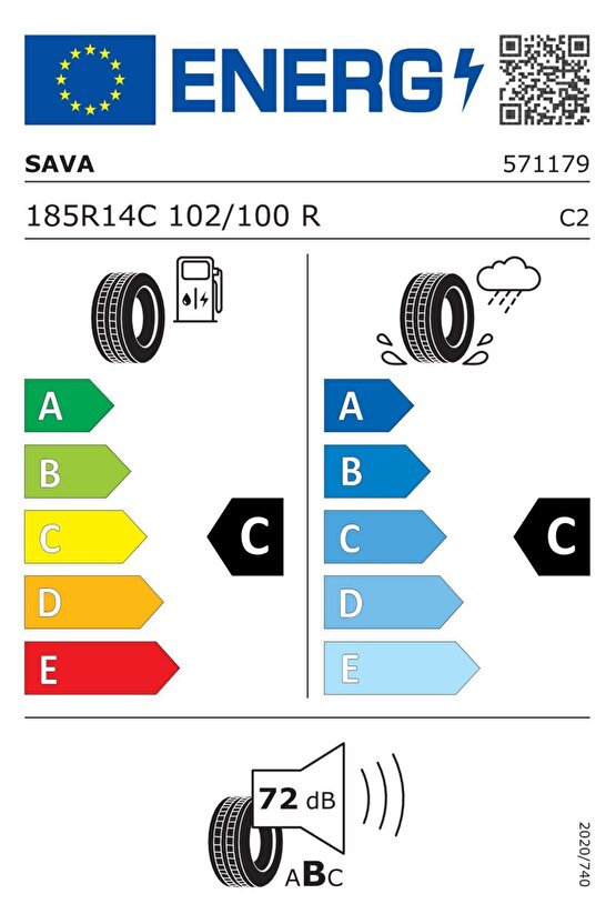 185R14C 102100R TRENTA 2 - SAVA