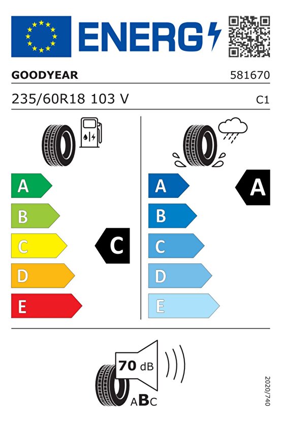 23560 R18 103v Efficientgrip 2 Suv Otomobil Yaz Lastiği ( Yıl: 2024 )