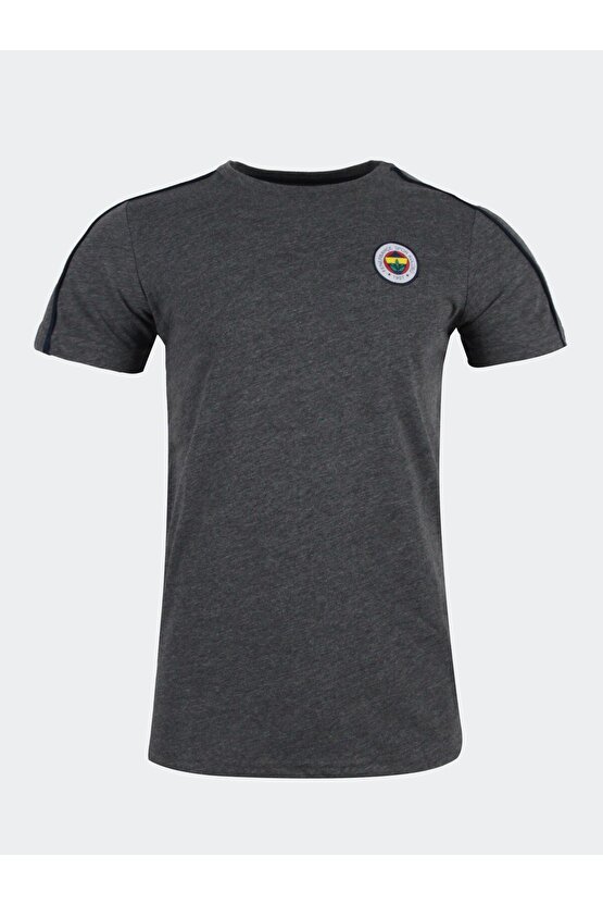 Fenerbahçe Lisanslı Erkek Gri Basic T-shirt