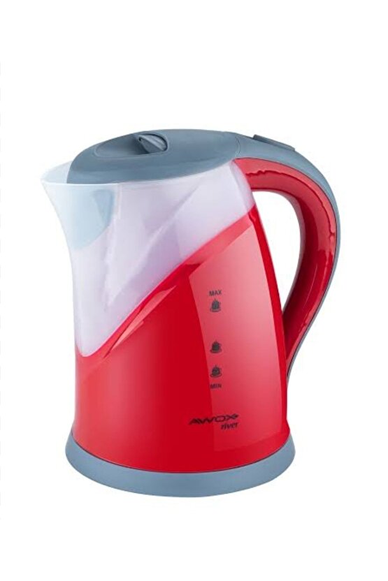 Awox River Gizli Rezistans Kettle 1,7 Litre Kırmızı Su Isıtıcı