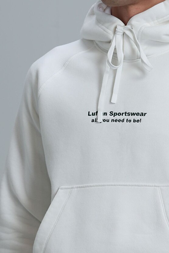 Luıs Erkek Sweatshirt Kırık Beyaz