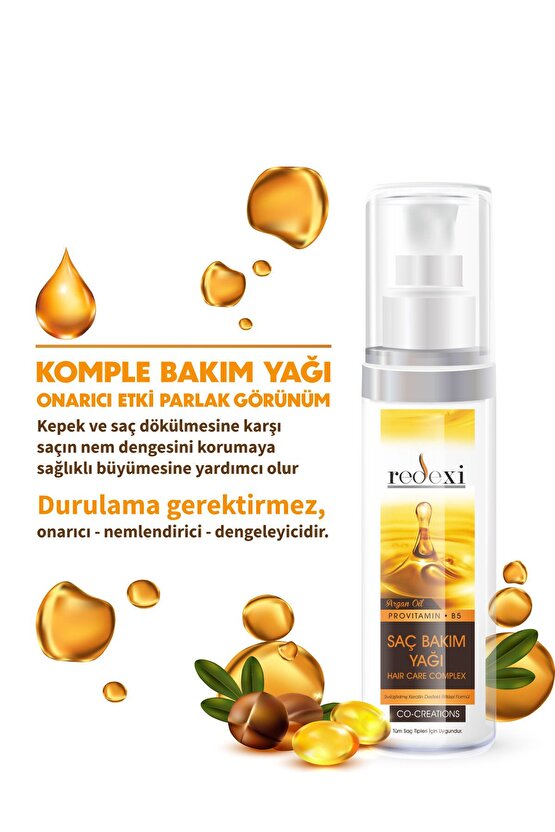 Hair Care Comlex Saç Bakım Kompleksi Argan Yağı Keratin Bitkisel Formül Yoğun Onarıcı Maske 75 Ml