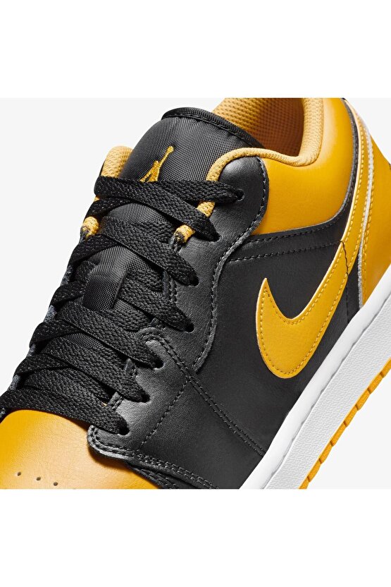 Air Jordan 1 Low Yellow Ochre White Black Sneaker Ayakkabı 553558-072