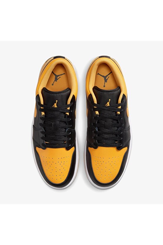 Air Jordan 1 Low Yellow Ochre White Black Sneaker Ayakkabı 553558-072