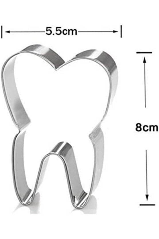 Narkalıp Diş Şeklinde Kurabiye Kalıbı Çap 8 Cm