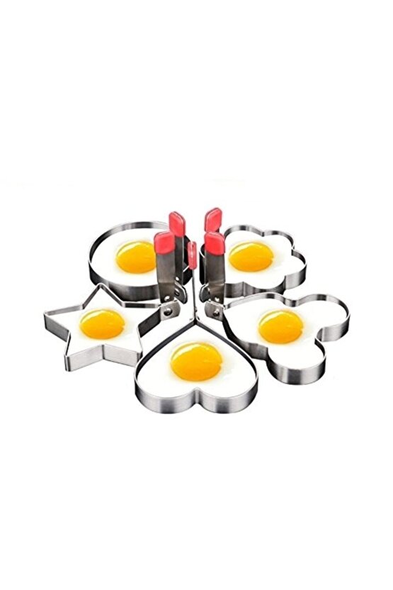 Narkalıp Omlet Ve Krep Pişirme Kalıbı 5 Li Set Çap 9cm