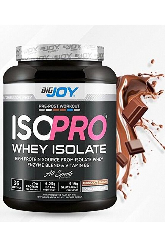 Isopro Whey Isolate Çikolata 1098g 36 Servis Izole Protein