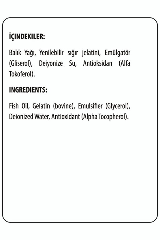 Omega3 Balık Yağı 160 Kapsül