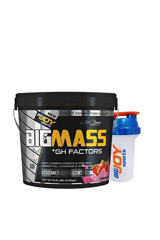 Bigmass Ghfactors Mass Gainer 3 Kg Çilek Aroma Karbonhidrat Tozu High Carbonhidrate&protein&vitamins