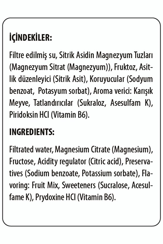 Magnesium Liquid-shot 250 Mg 20 Adet (MAGNEZYUM SİTRAT)